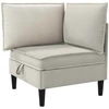 Kampinė Sofa su Saugykla Avižinė Aksomas
