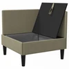 Kampinė Sofa su Saugykla Chaki Aksomas