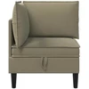 Kampinė Sofa su Saugykla Chaki Aksomas