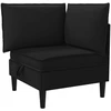 Kampinė Sofa su Saugykla Juoda Aksomas