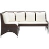 Kampinės sodo sofos, 2vnt., rudos spalvos, poliratanas