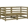 Kampinės sodo sofos dalys, 2vnt., 70x70x67cm, impregnuota pušis