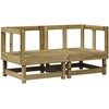 Kampinės sofos dalys su pagalvėlėmis, 2vnt., impregnuota pušis