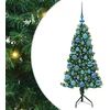 Kampinis dirbtinis Kalėdų medis Žalia 120 cm PVC ir metalas