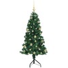 Kampinis dirbtinis Kalėdų medis Žalia 150 cm PVC ir metalas