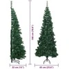 Kampinis dirbtinis Kalėdų medis Žalia 180 cm PVC ir metalas