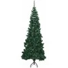 Kampinis dirbtinis Kalėdų medis Žalia 180 cm PVC ir metalas