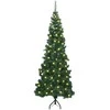 Kampinis dirbtinis Kalėdų medis Žalia 180 cm PVC ir metalas