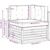 Lauko kampinė sofa Kietos akacijos mediena Natūrali