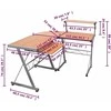 Kampinis kompiuterio stalas, rudas, 132x112x99cm, mediena
