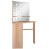 Kampinis kosmetinis staliukas su LED, ąžuolo, 111x54x141,5cm