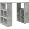 Stalas su lentyna Betono pilka 90 x 50 x 75 cm Apdirbta mediena