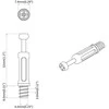 Kamščio varžtas 12 vnt. Sidabrinė ir juoda M6 x 40 mm Metalas