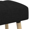 Kanalo paminkštintas suolas Juoda 110 x 40 x 46 cm Audinys