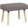 Kanalo paminkštintas suolas Taupe 60 x 40 x 45 cm Audinys