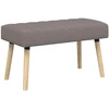 Kanalo paminkštintas suolas Taupe 80 x 40 x 46 cm Audinys
