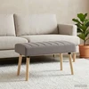 Kanalo paminkštintas suolas Taupe 80 x 40 x 46 cm Audinys