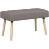 Kanalo paminkštintas suolas Taupe 80 x 40 x 46 cm Audinys