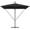 Skėtis nuo saulės su LED juostelėmis Juoda 249 x 249 x 250 cm