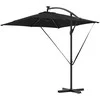 Skėtis nuo saulės su LED juostelėmis Juoda 249 x 249 x 250 cm