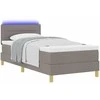 LED Čiužinio Lova su LED juostelėmis Taupe 90 x 190 cm audinys