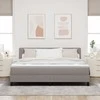 Kiemas lova su galvūgalio Taupe 180 x 200 cm audinys
