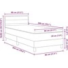 Kiemas lova su pagalve Tortora 80 x 200 cm audinys