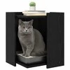 Katės kraiko dėžės uždanga Juodas ąžuolas 42 x 42 x 51 cm