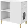 Katės namelis Balta 72 x 42.5 x 70 cm Apdirbta mediena