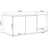 Katės narvo baldai Balta 100 x 49 x 45 cm Apdirbta mediena