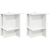 Kavos staliukas 2 pcs Balta 40 x 30 x 49 cm Apdirbta mediena