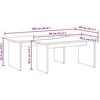 Kavos staliukas 2 vnt. Balta 100 x 69 x 35,5 cm Pušies masyvas