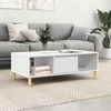 Kavos staliukas Balta 102 x 55 x 35 cm Apdirbta mediena