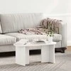 Kavos staliukas Balta 80 x 39,5 x 35 cm Pušies medienos masyvas