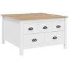 Kavos staliukas HILL Balta ir medaus ruda 79.5 x 79.5 x 49 cm