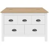 Kavos staliukas HILL Balta ir medaus ruda 79.5 x 79.5 x 49 cm