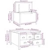 Kavos staliukas HILL Balta ir medaus ruda 79.5 x 79.5 x 49 cm