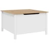 Kavos staliukas HILL Balta ir medaus ruda 79.5 x 79.5 x 49 cm