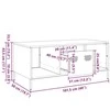 kavos staliukas baltas 101,5x50x43,5cm šaltai valcuotas plienas