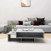 Kavos staliukas, betono pilkas, 105x55x32cm, apdirbta mediena