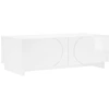 Kavos staliukas Itin blizgi balta 102 x 50,5 x 35 cm