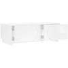 Kavos staliukas Itin blizgi balta 102 x 50,5 x 35 cm