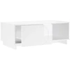 Kavos staliukas Itin blizgi balta 95 x 50,5 x 35 cm