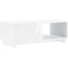 Kavos staliukas Itin blizgi balta 95 x 50,5 x 35 cm
