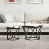 Šoninių staliukų komplektas 2 pcs juoda ąžuolo 50 x 50 x 40 cm