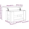 kavos staliukas Old Wood 79x49x41 cm Engineered Wood