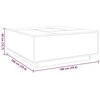 Kavos staliukas su Infinity LED, ąžuolo, 100x100x40cm