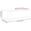 Kavos staliukas su Infinity LED, ąžuolo, 116x69x40cm