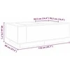 Kavos staliukas su Infinity LED, dūminio ąžuolo, 116x69x40cm