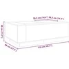 Kavos staliukas su Infinity LED, dūminio ąžuolo, 116x69x40cm